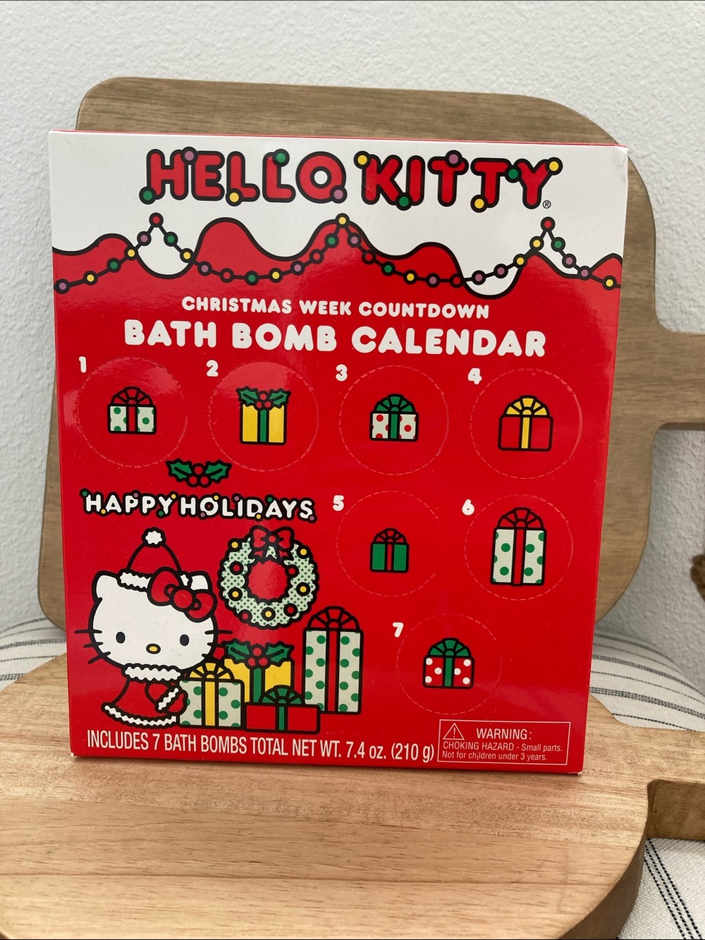 SALE! NWT Hello Kitty Red and White Holiday Bath Bomb Countdown Set
